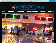Tablet Screenshot of capeannlanes.com